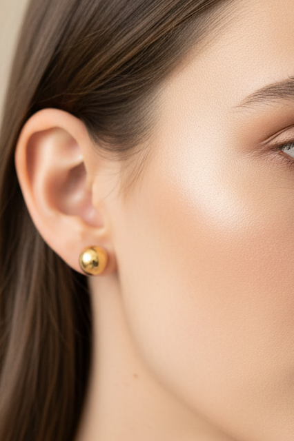 Pendientes Classic Dorados 8mm