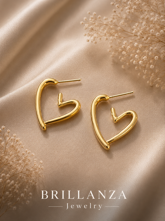Pendientes Corazón Real