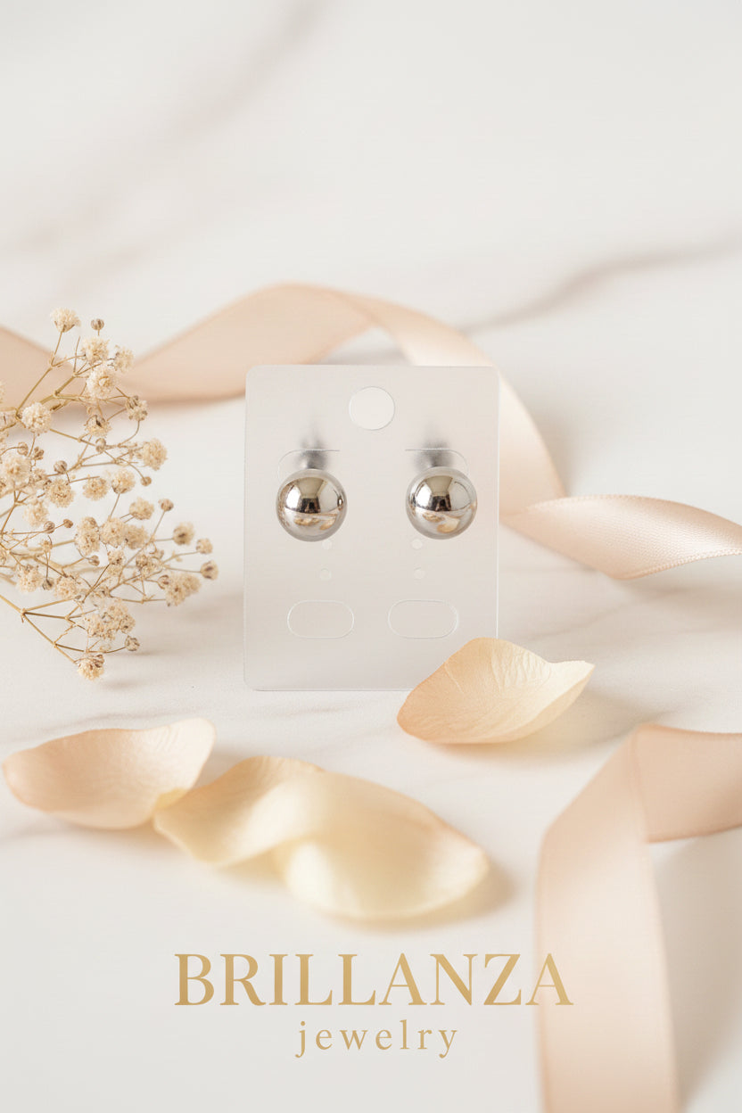 Pendientes Classic plateado 10mm