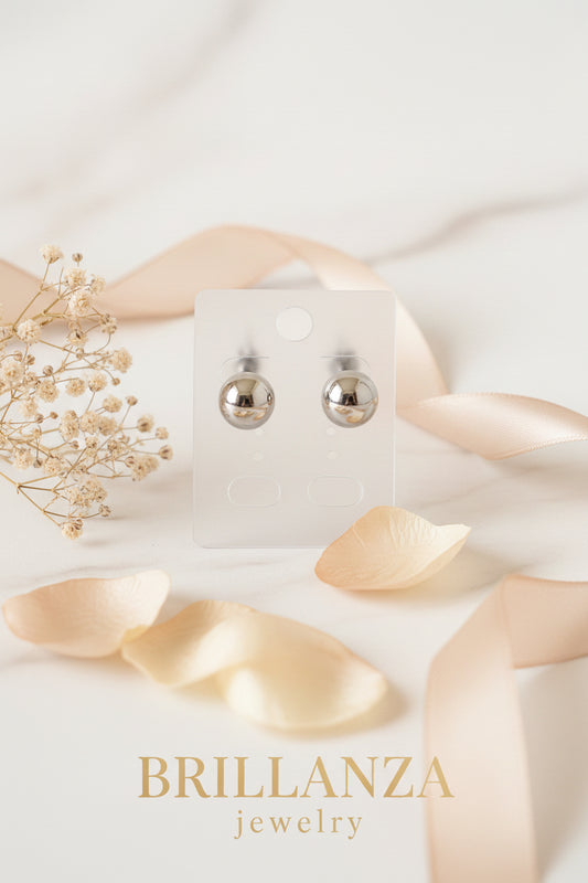 Pendientes Classic plateado 10mm