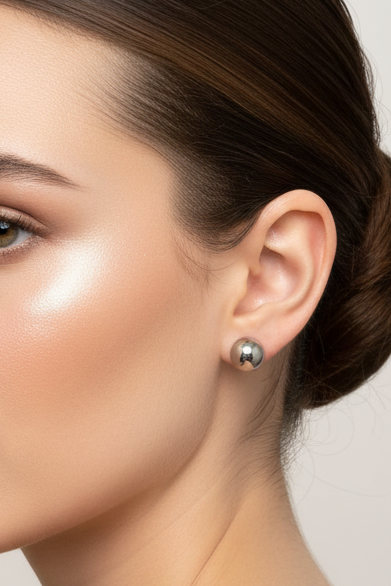 Pendientes Classic plateado 10mm
