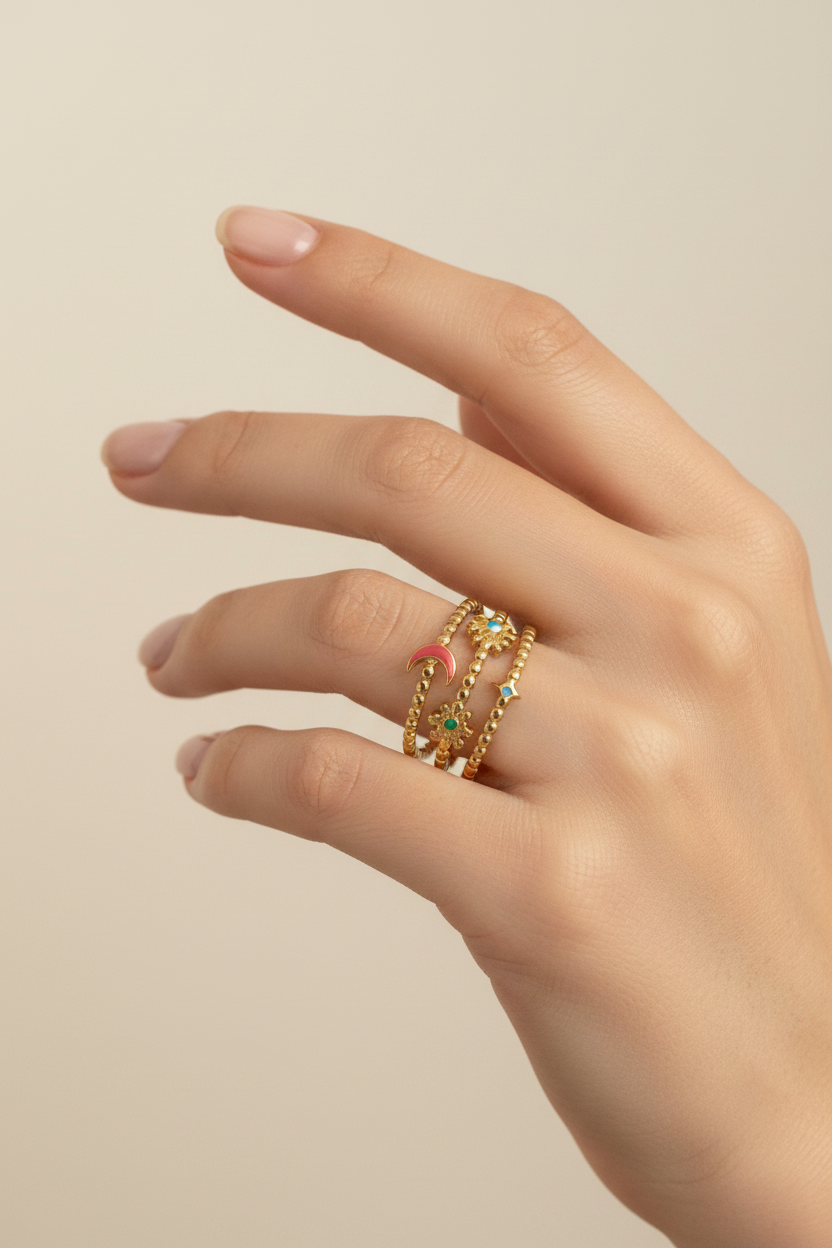 Anillo Plano Dorado