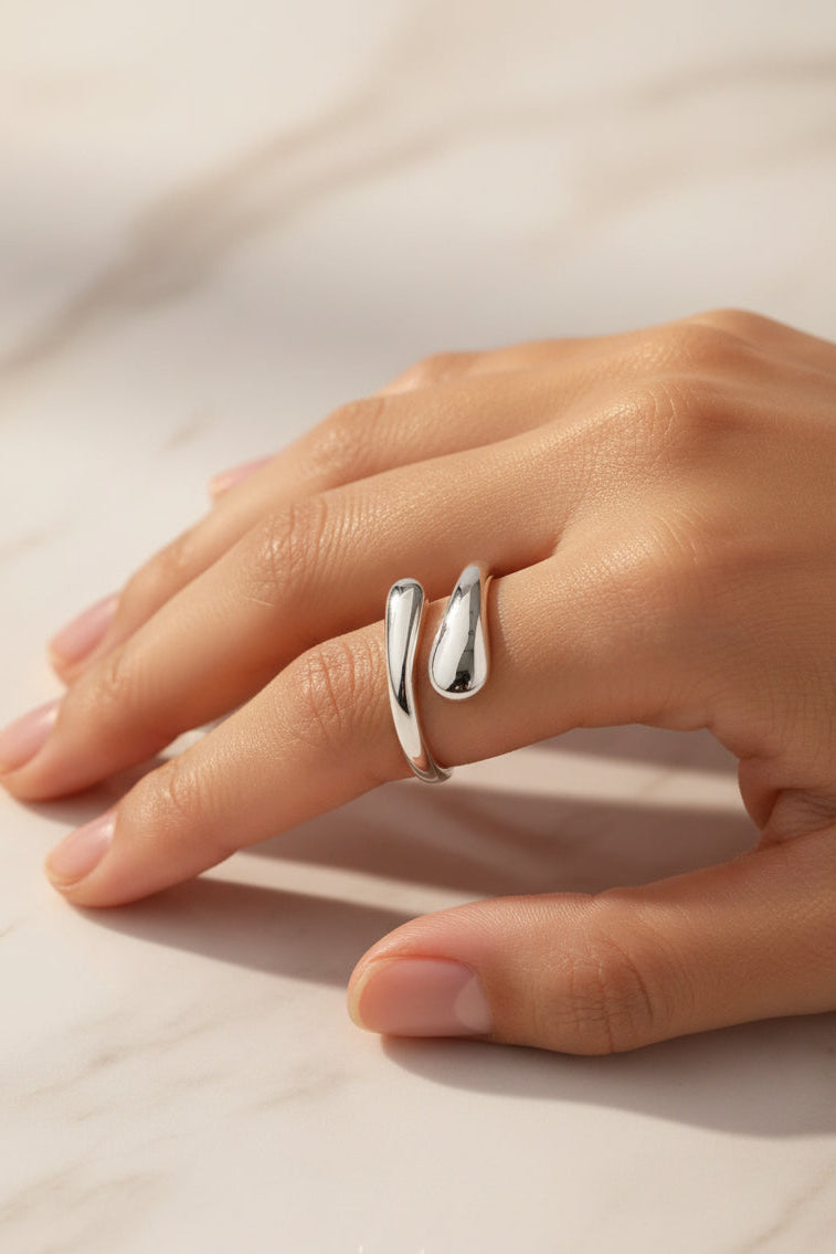 Anillo plata Gota de Rocio