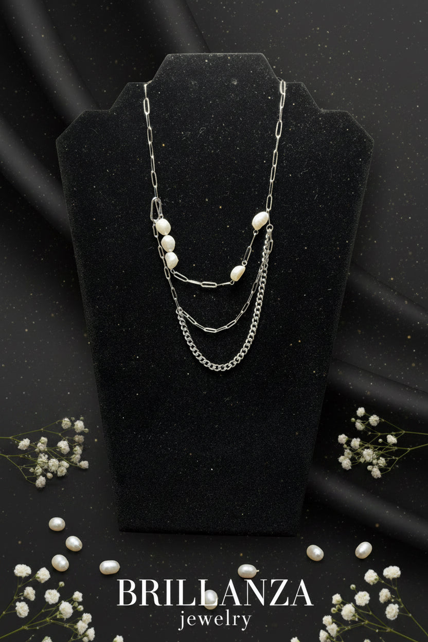 Collar Perla Urbana Plata