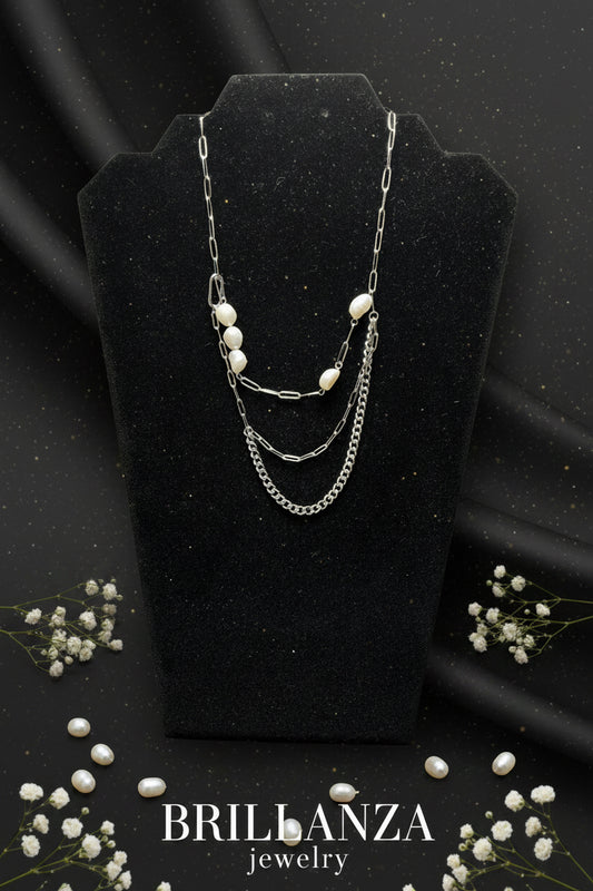 Collar Perla Urbana Plata